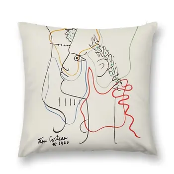 Kot Cocteau Lucie Weill Atmak Yastık işlemeli minder örtüsü Yeni yıl Ekose Kanepe Odası dekorasyon öğeleri