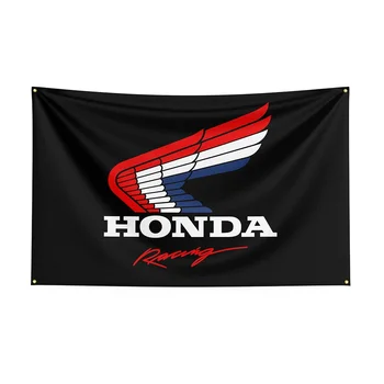 Hondas bayrak Polyester Prlnted Raclng araba afiş dekor için 1